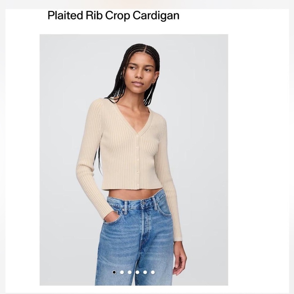 Gap Ribbed Crop Cardigan